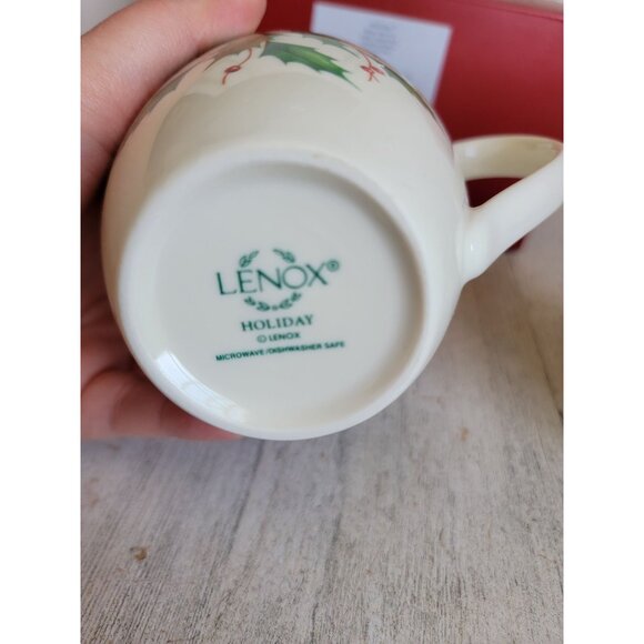 Lenox holiday 14oz mistletoe mug set Xmas home decor - Picture 6 of 7